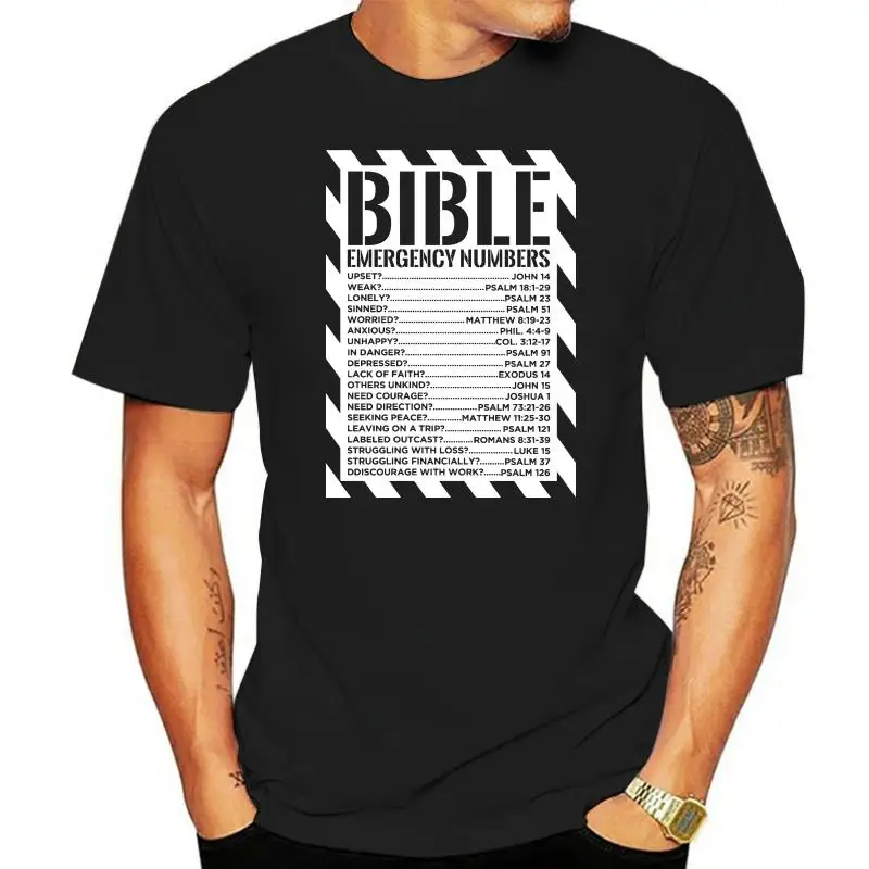 Bible Emergency Number New Men'S Shirt Christians Devotion Worship Jesus Christ Hip Hop Fashion Casual for Men Shirt Designer