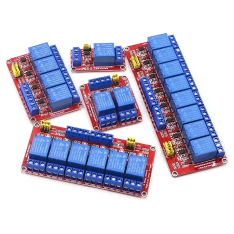 1 2 4 6 8 Channel 5V 12V 24V Relay Module Board Shield with Optocoupler Support High and Low Level Trigger for Arduino