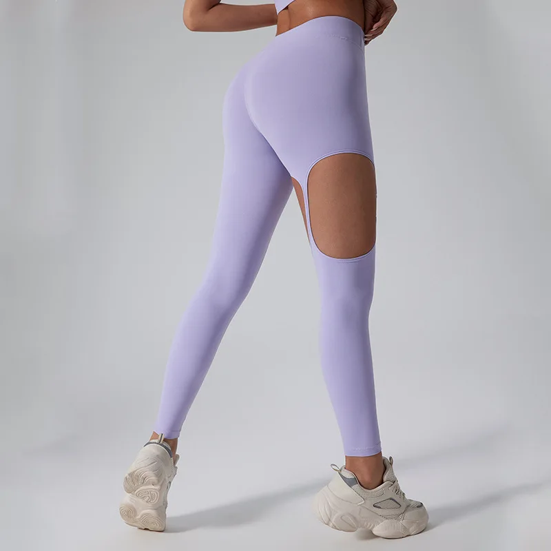 New No Awkward Lines Peach Hip V-Waist Tight Slimming Sports Pants High Elastic Soft Breathable Quick-Dry Yoga Pants For Women