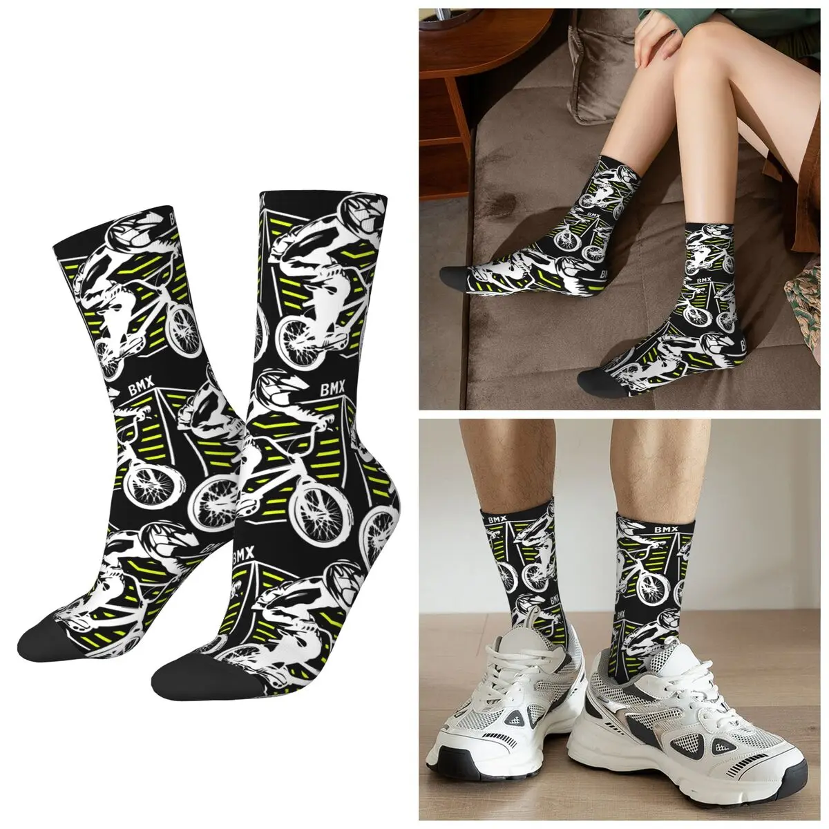 

Всесезонные носки Bmx Apparel Retro Bmx Bike Old School Patch Socks Harajuku Crew Socks Повседневные чулки для мужчин и женщин Рождественские подарки