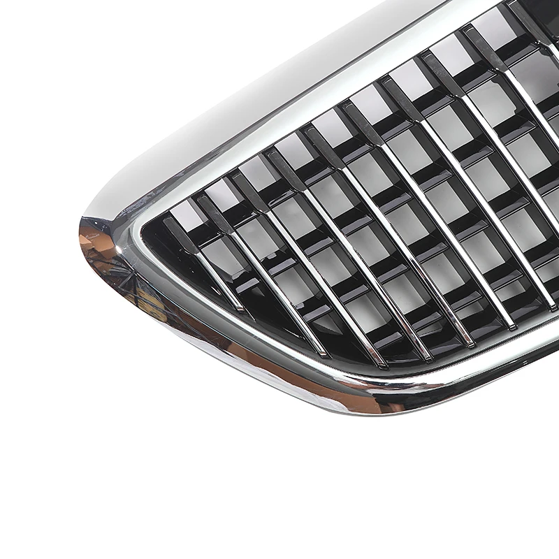 For Mercedes Benz S-Class W222 2014-2020 S400 S450 S500 S580 S680 Front Chrome Silver Maybach Style Front Bumper Grille