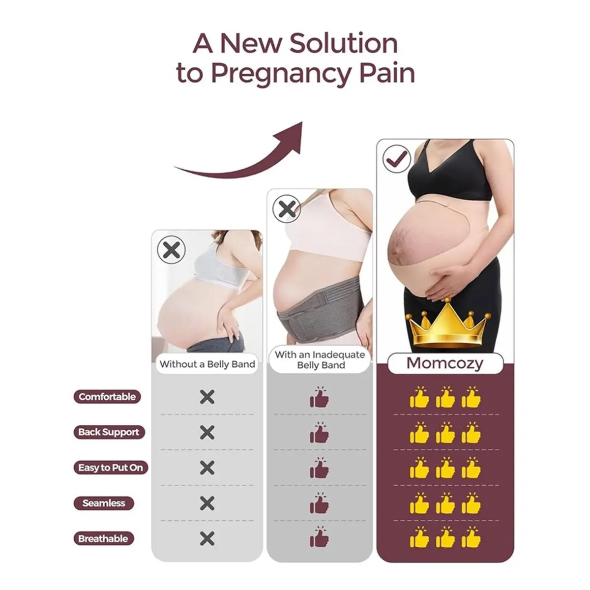 (A75U] Skin Color Pregnancy Belly Band, Cozy Support Maternity Belly Band, Pregnancy Belt for Back, Abdomen Waist M
