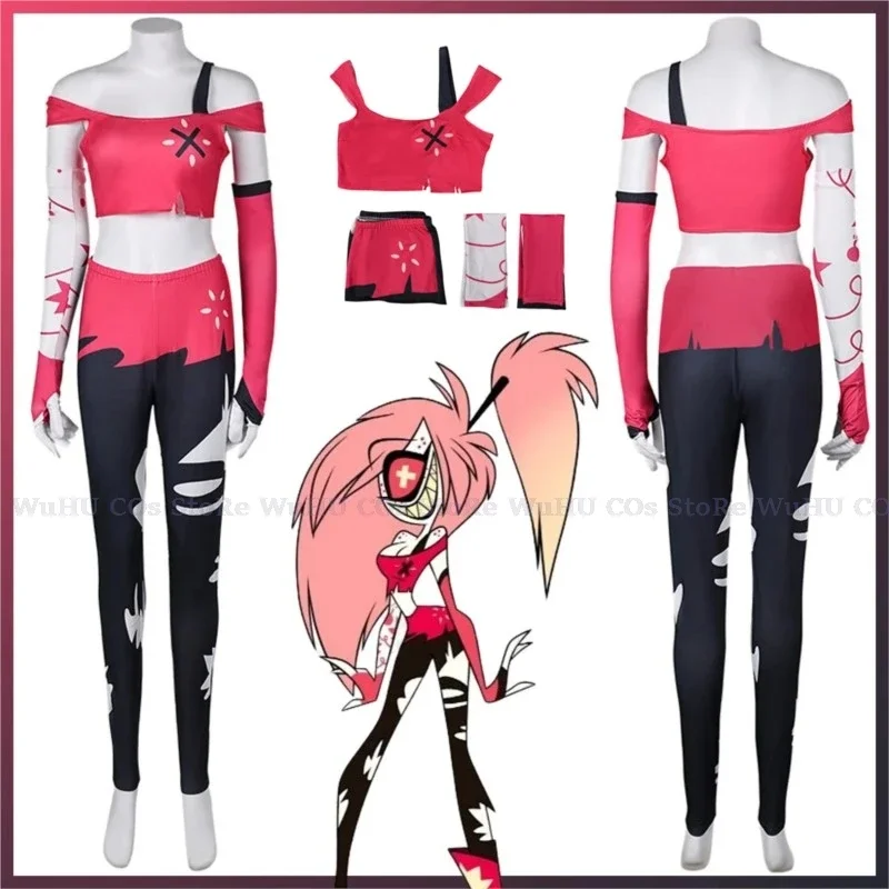 Anime hazbin Cherri Bomb cosplay costume hotel fancy costume women Halloween Carnival Christmas costumes red sexy suit cosplay