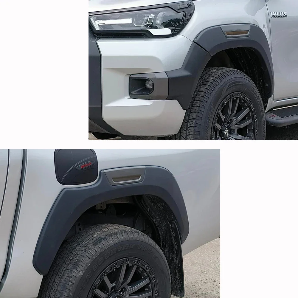 

ABS Fender Flares Wheel Arch for Toyota Hilux 2021 2022 2023 2024 Revo Rocco Mudguards for Pickup Trucks 4X4 Car Styling