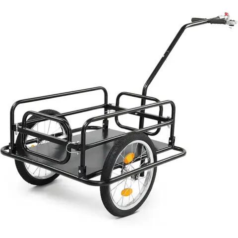 Versatile 16 Pneumatic Tires Bike Trailer with Strong Load Capacity and Universal Coupler