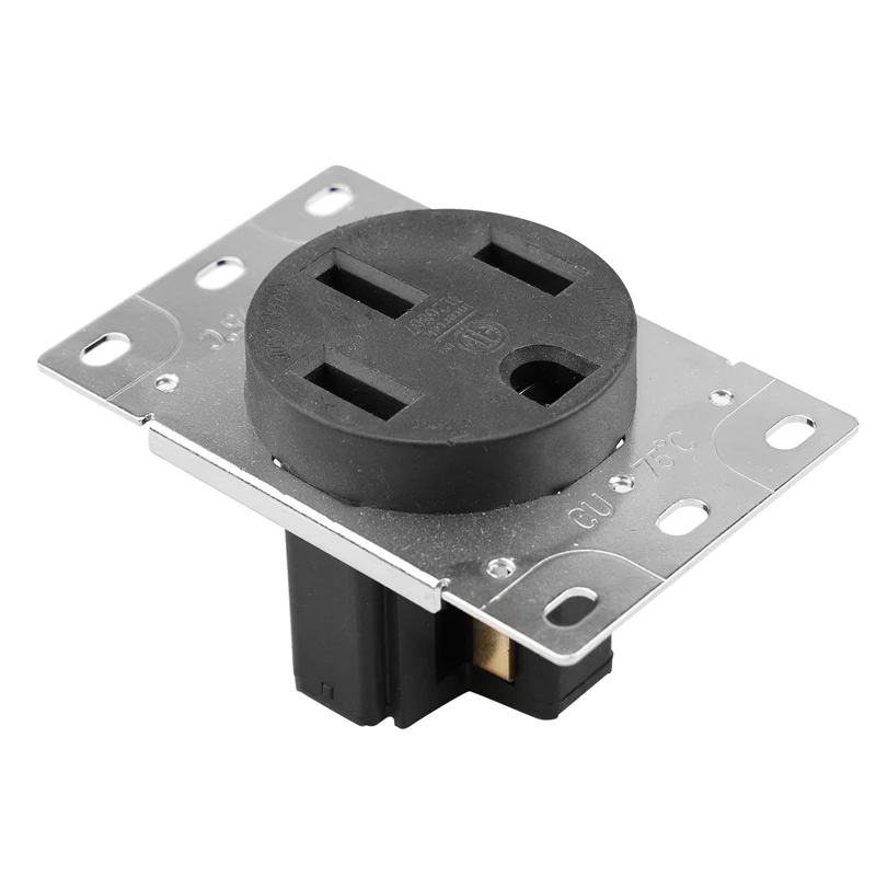 NEMA 14-50R  NEMA 14-50R Industrial Receptacle  US Standard Industrial 4 Hole Power Outlet PA66 Plastic Shell 50A 125V/250V