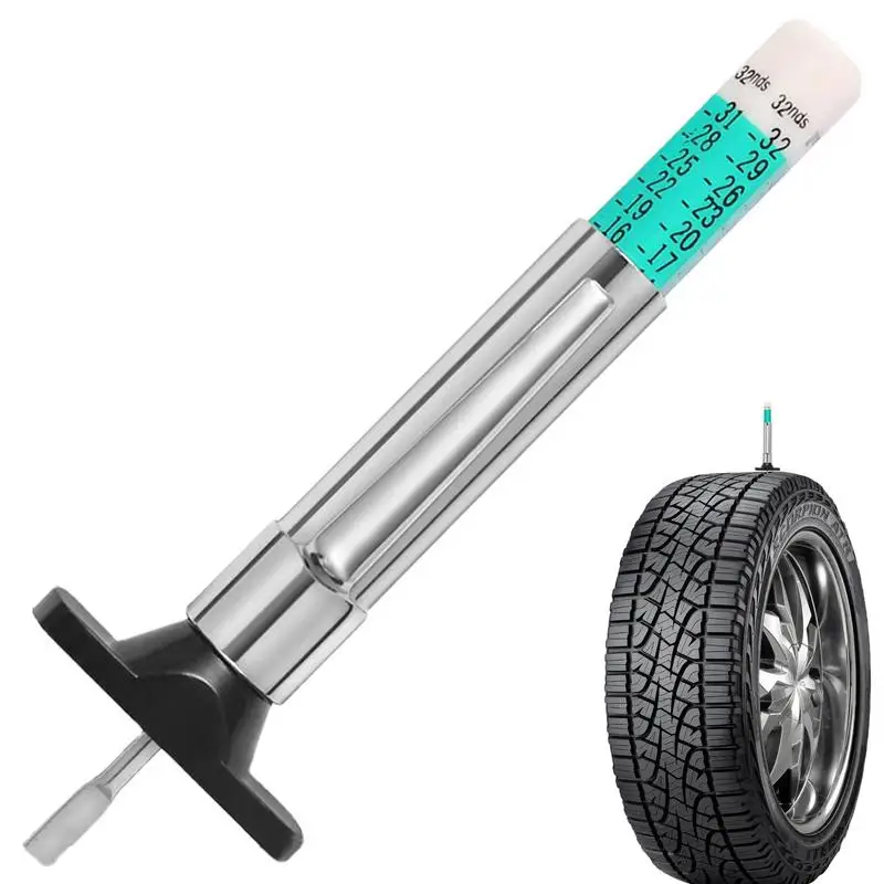 Tyre Tread Depth Gauge Tool Car Wheel Tyre Measuring Universal Tire Tread Pattern Depth Measuring Tool Tire Ruler Measuring Pen