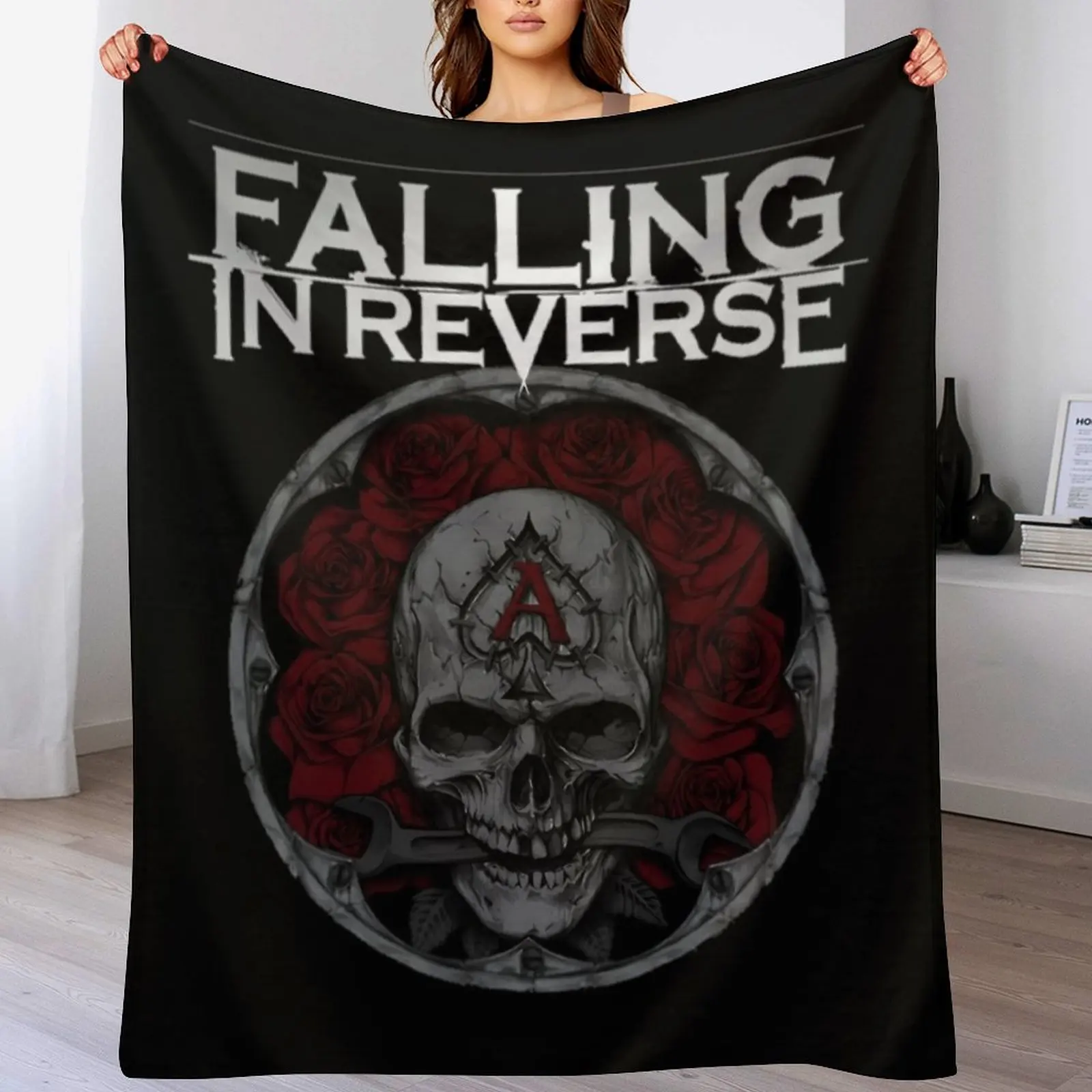 Falling In Reverse The Best Group Music Rock Band Throw Blanket No Pilling Soft Warm Blanket for Bed