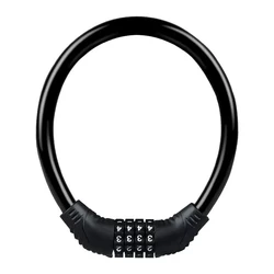 4 Digital Code Bike Cable Lock Anti-theft Security Alloy Steel Password Padlock for Bicycle MTB Road Bike