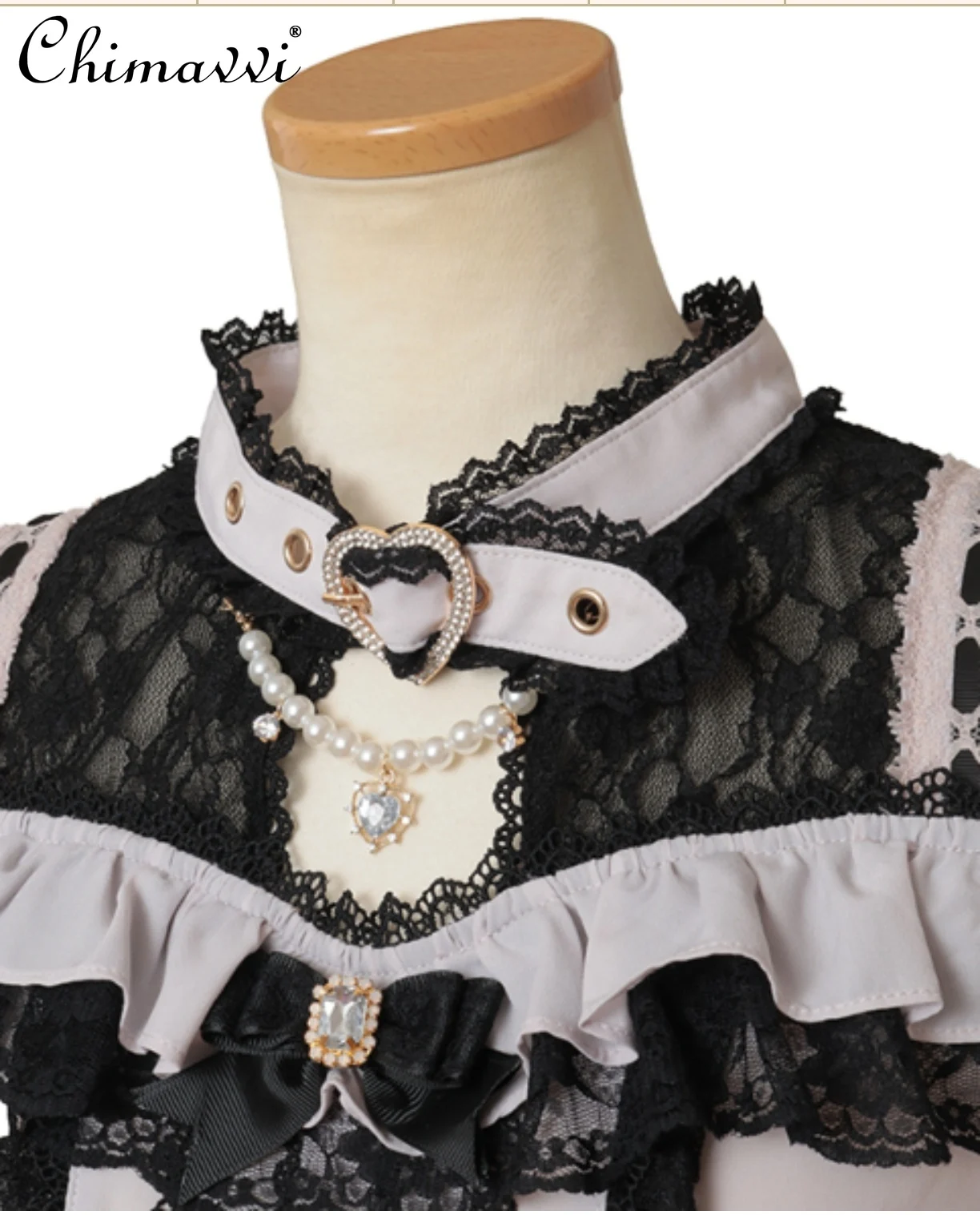 Liz Japanese Ji Series Sweet Girl Off-the-shoulder Three Bow Shirt Summer New Princess Kawaii Short-sleeved Lolita Tops Blouse