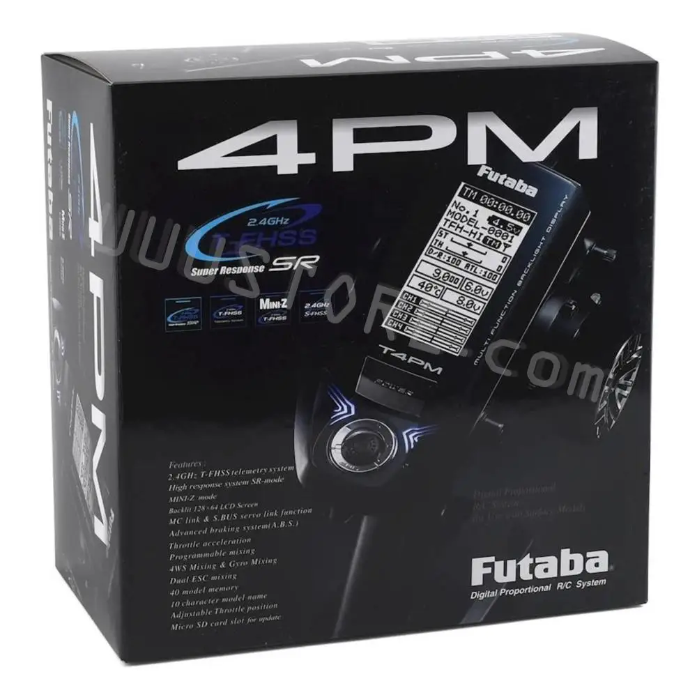 2022 New Futaba T4PM 4-Channel 2.4GHz T-FHSS Radio Transmitter and R334SBS Receiver Combo Telemetry System For Boat Car RC Model