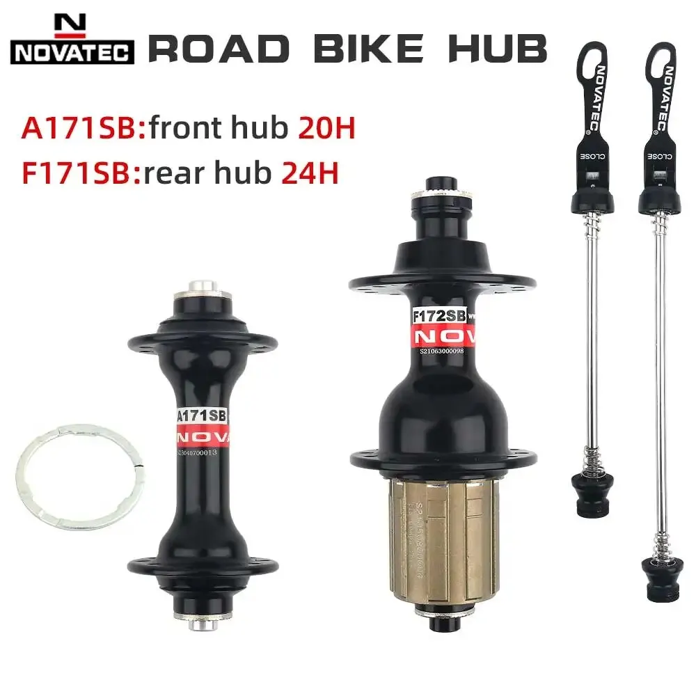 Novatec Road Bike Hub Front Rear A171SB F172SB Bicycle Hub 20H 24H 8 9 10 11 Speed Speed Bike Cubes