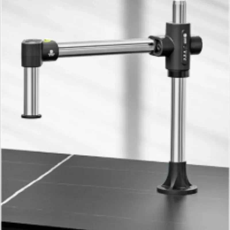 YCS 360° Rotation Microscope Swing Arm Bracket with Levelling Device Telescopic Folding Swing Compatible With Most Microscope