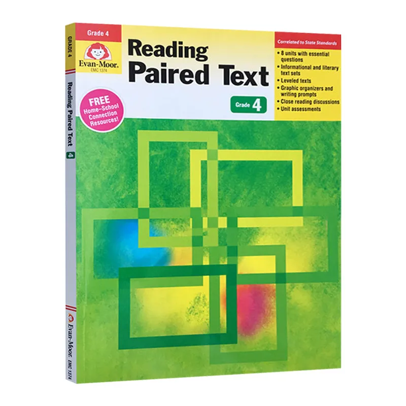 

Evan-Moor Reading Paired Text, Grade 4 Workbook,aged 8 9 10 11, English book 9781613689868