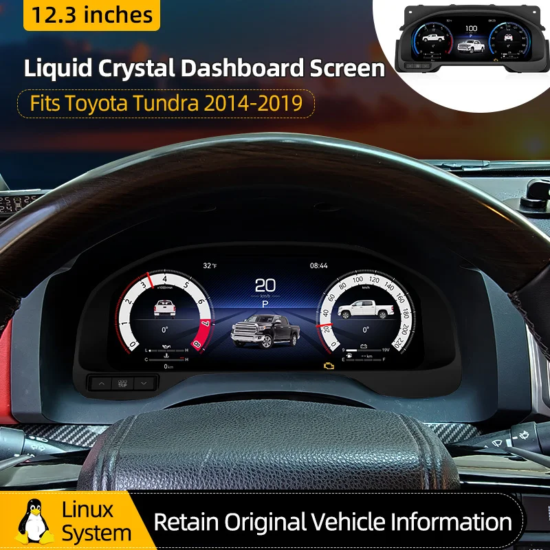 For Toyota Tundra 2014-2019 Car Instrument Cluster Digital Dashboard Virtual Cockpit Speedometer Car Interior Upgrade Tachometer