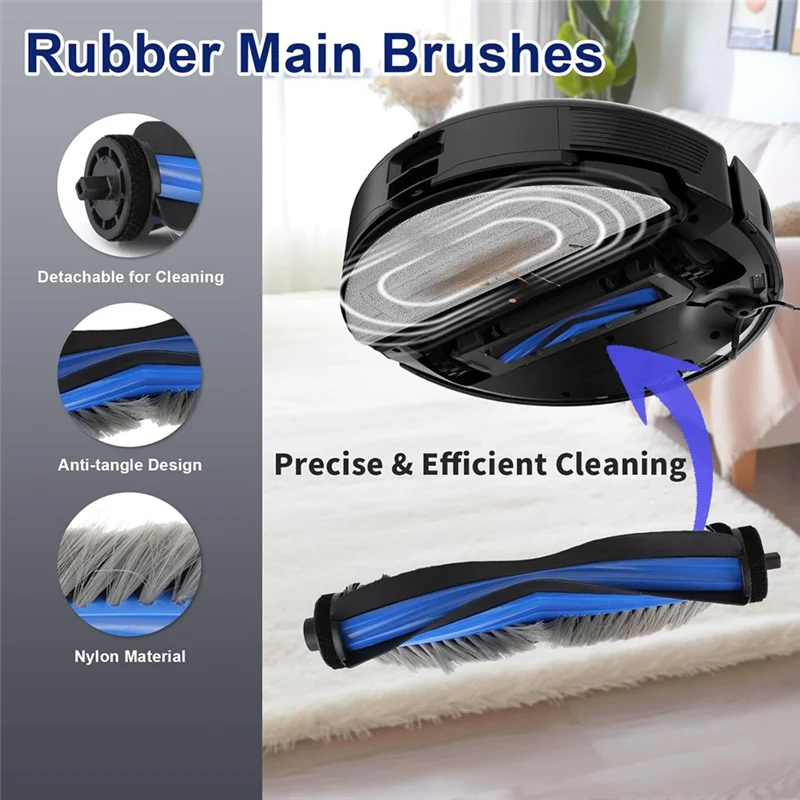 

ABRB-For ECOVACS DEEBOT N30 Omni/ N30 PRO OMNI Robot Vacuum Replacement Parts Main Side Brush Hepa Filter Mop Cloth Dust Bags