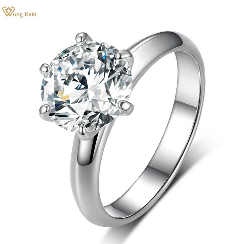 

Wong Rain Classic Solid 925 Sterling Silver 3EX VVS1 1-5CT Real Moissanite Diamonds Gemstone Engagement Rings Fine Jewelry Gifts