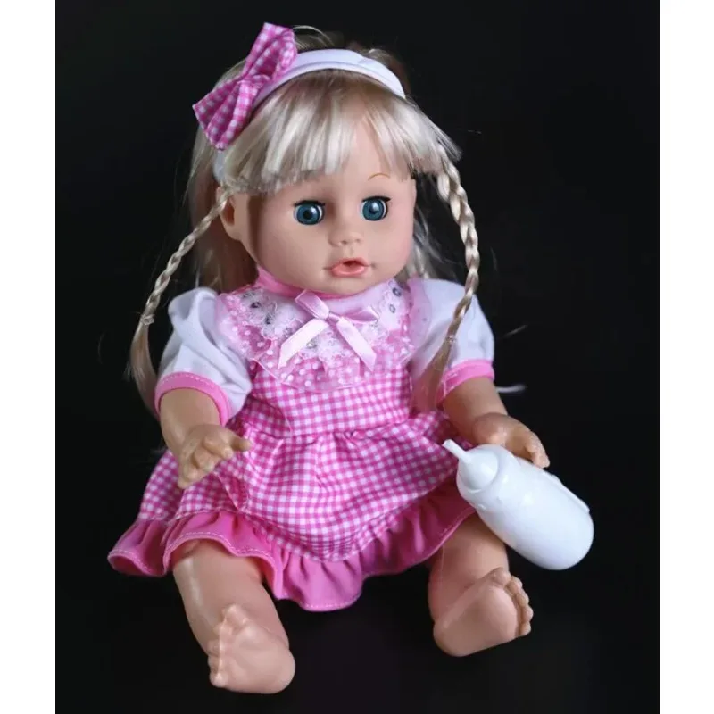 32Cm Praten Pasgeboren Pop Model Zachte Reborn Babypoppen Meisje Gift Knipperende Voeden Drinkwater Plassen En Spreken meisje Pop