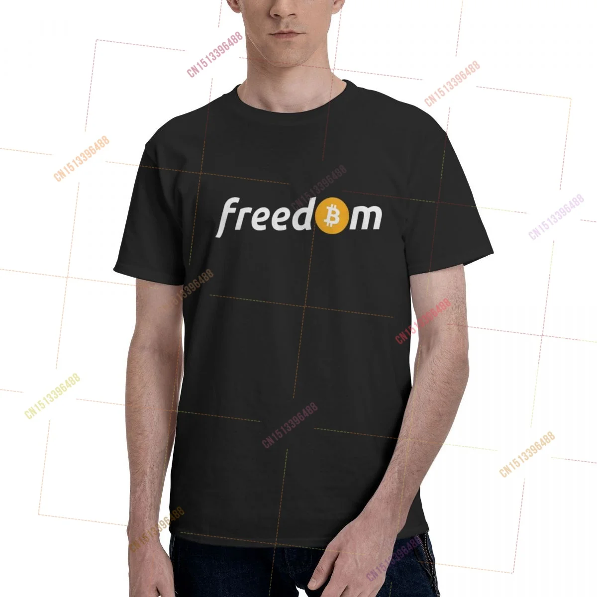100% Cotton Bitcoin Means Freedom t shirts Men Women Clothing T-Shirts Tops Tees S-6XL