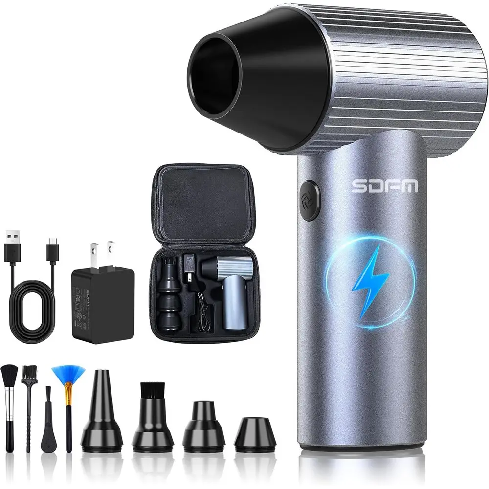 

Air Duster, Super Power Mini Blower with Brushless Motor, 3 Speed Mode, Lightweight Leaf Blowers for Blowing Leaves, Patio Clean