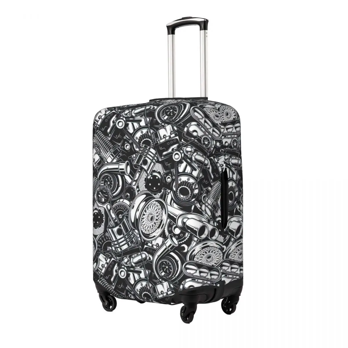 Steampunk Of Metal Gears In Doodle Luggage Protective Dust Covers Elastic Waterproof 18-32inch Suitcase Cover Travel Accessories