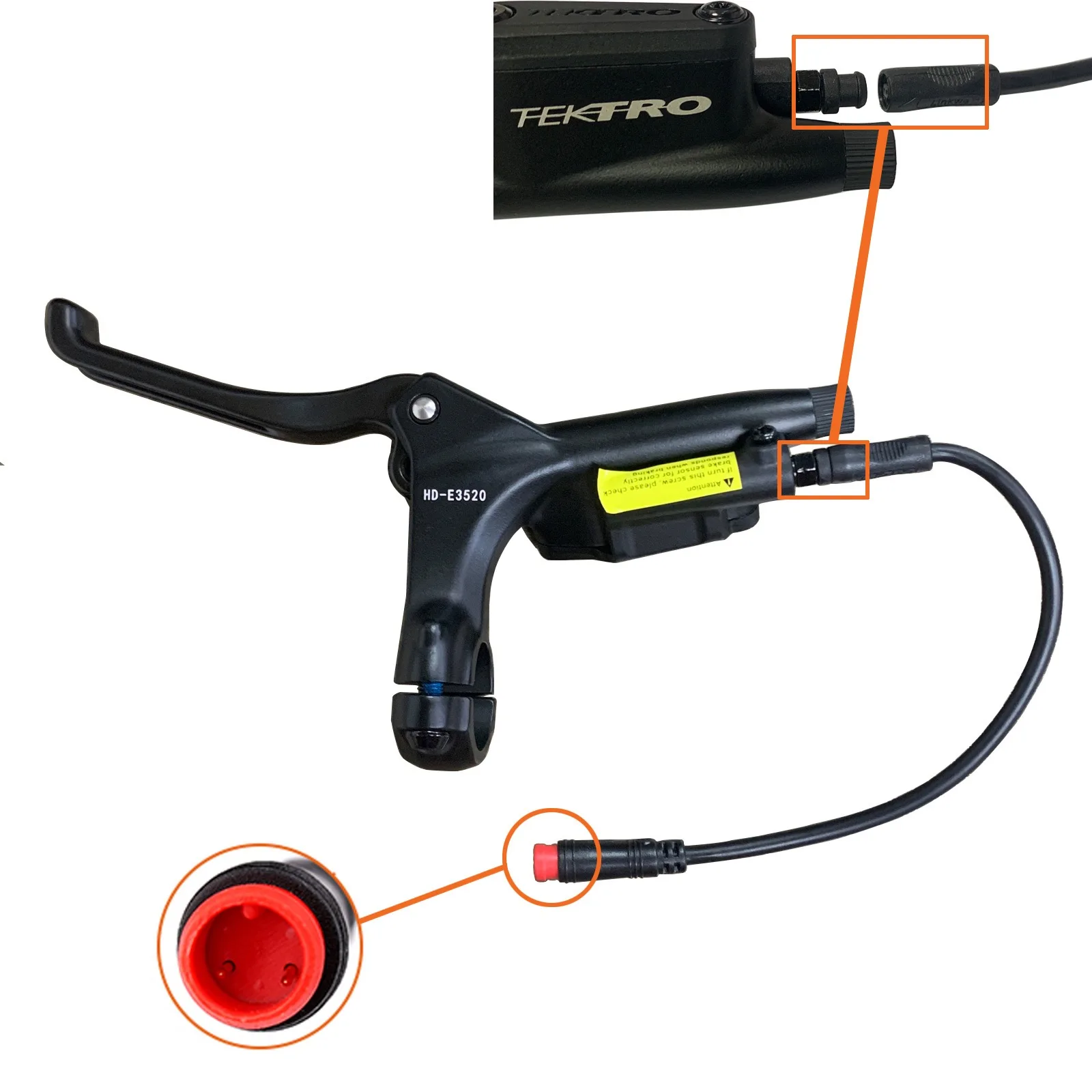 TEKTRO HD-E3520  Electric Bicycle Hydraulic Disc Brake 900/1850mm MTB Bike E-bike 2-Pin Sensor Power Control Hydraulic Brake