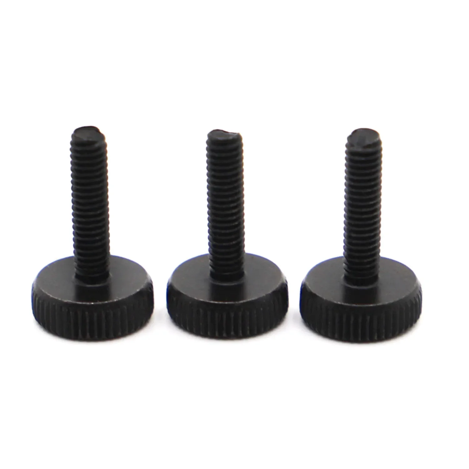 1-10pcs M3 M4 M5 M6 M8 M10 DIN653 GB835 Black steel Flat Head Thumb Screw Hand Tighten Computer Screws