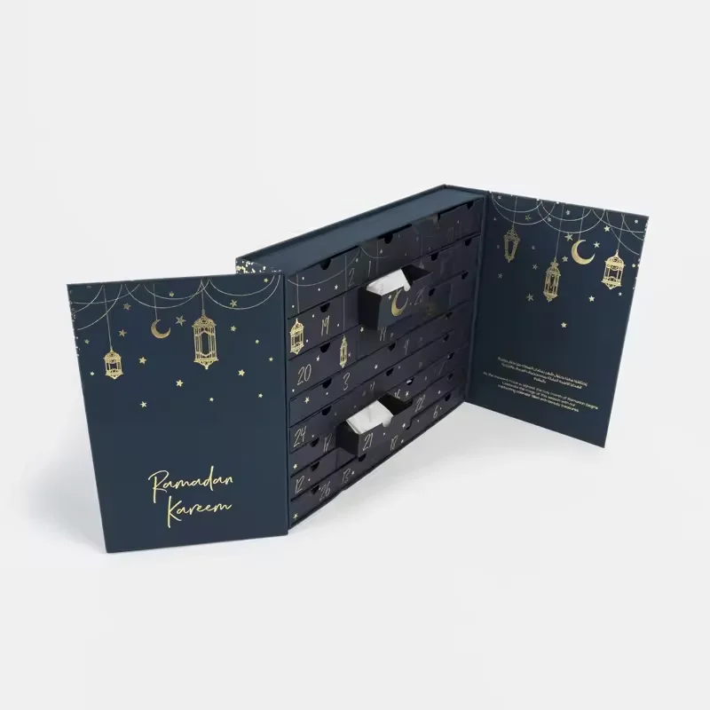 

Customization.New Trend High Memory Box Advent Calendar Christmas Gift Paper Box UV Coating Glossy Lamination Recycled Materials