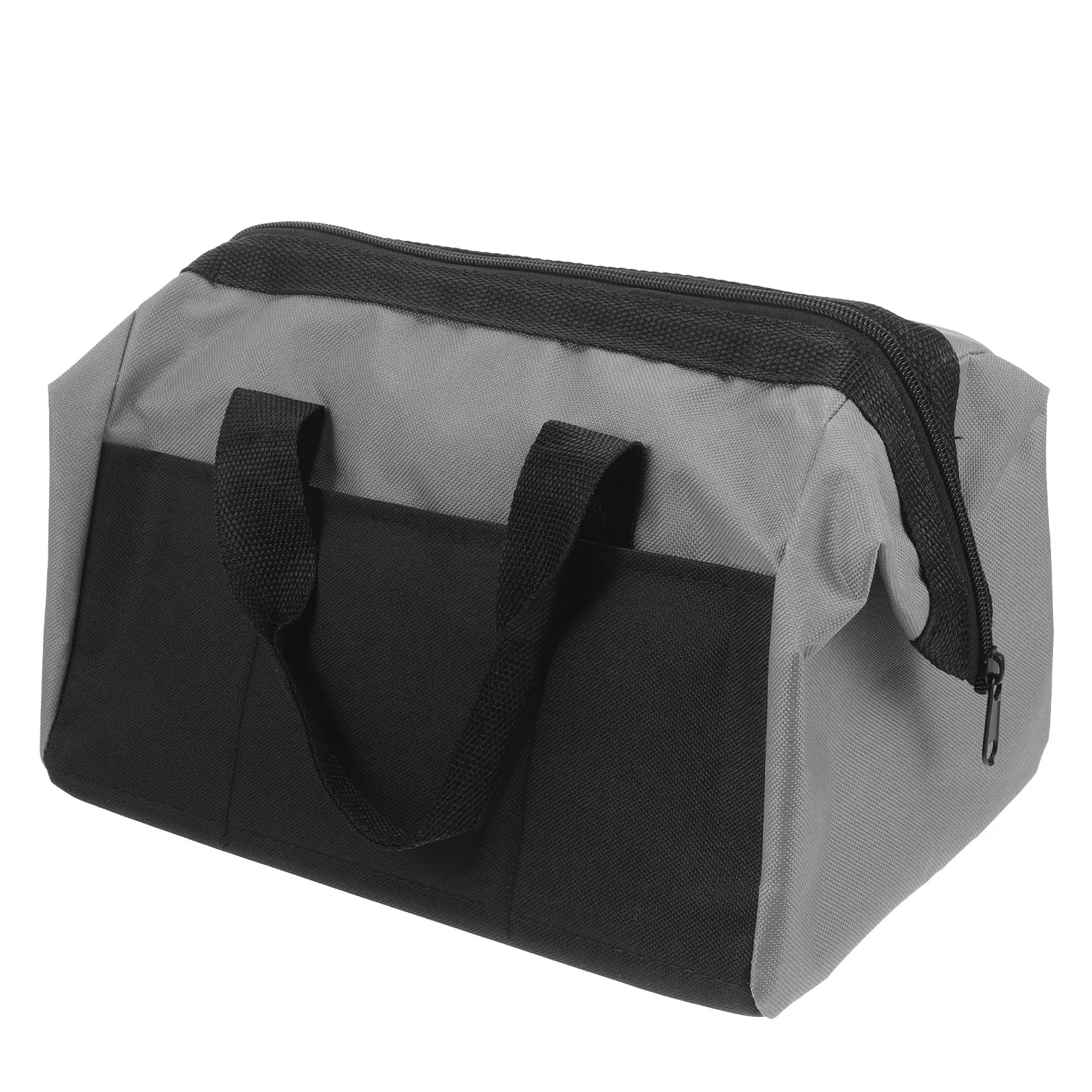12 Inch Gray Heavy Duty Tool Bag for Electricians Mechanics Technicians Large Capacity Portable Tool Storage Bag Organizer Tote