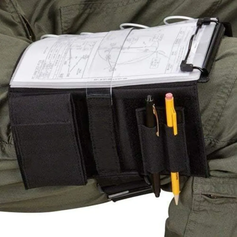 Pilot Kneeboard Multifunctional Leg Strap Writing Clipboard Portable Notepad for Aviator Default Specifications