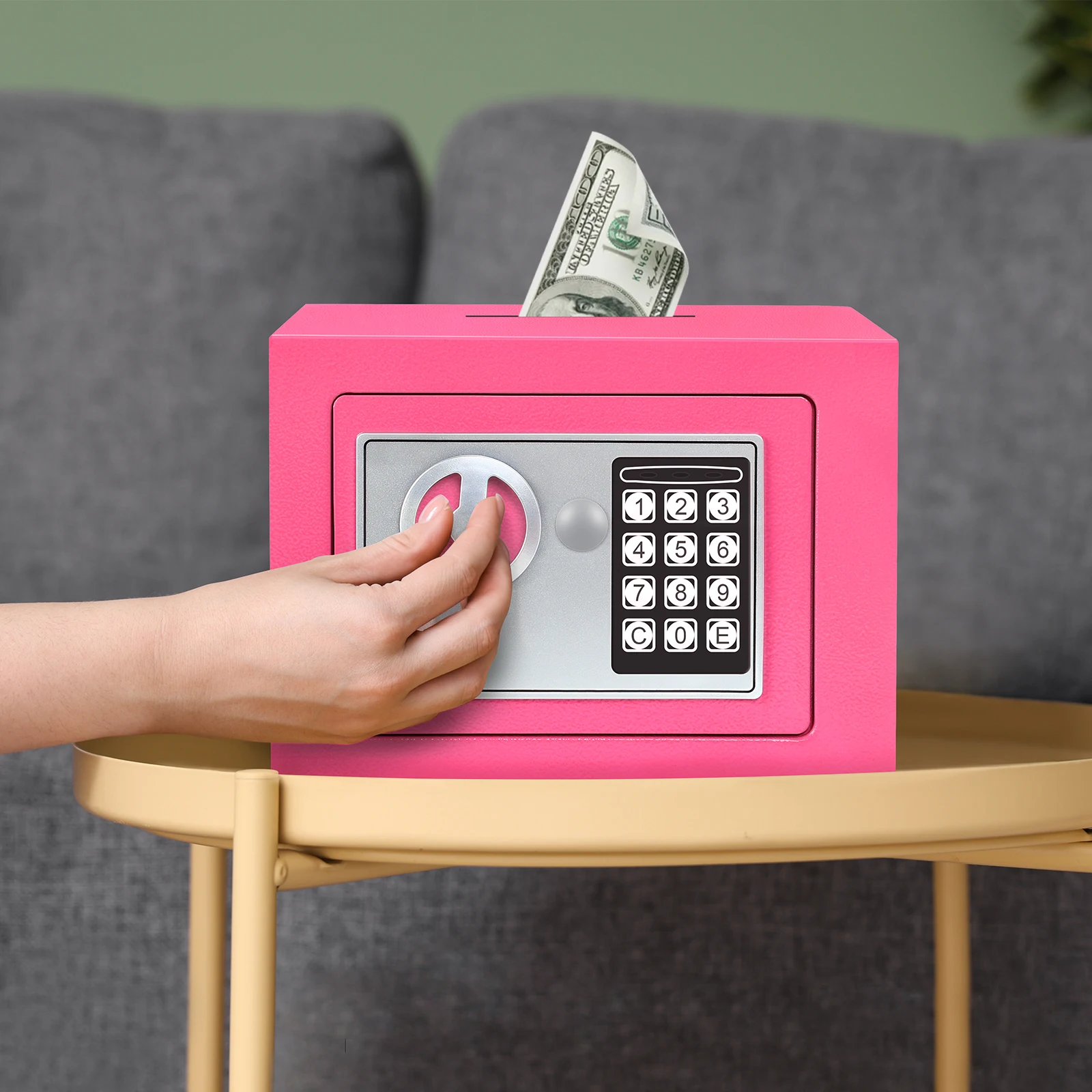 Digital Fireproof Safe with Electronic Lock & Anti-Theft Security for Home Small Cash Storage image 6