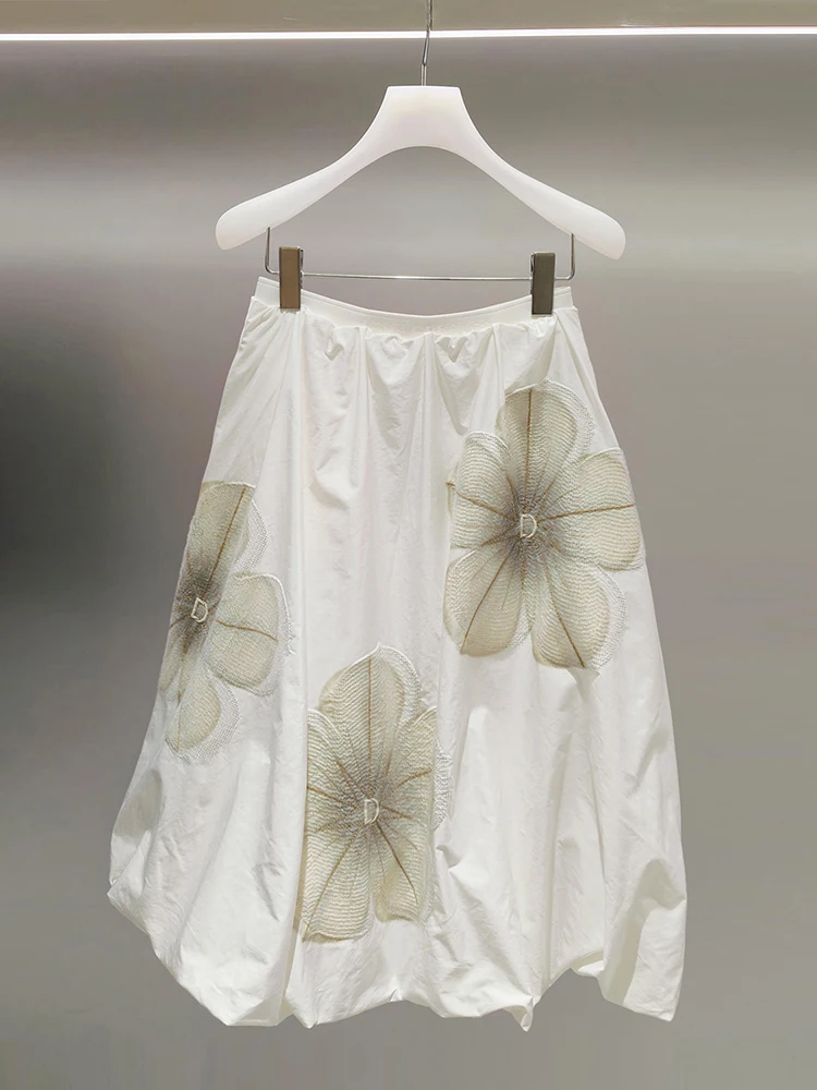 

Юбка-миди Ele с высокой талией и цветочным узором, лето 2025, модная женская юбка премиум-класса Faion для поездок на работу