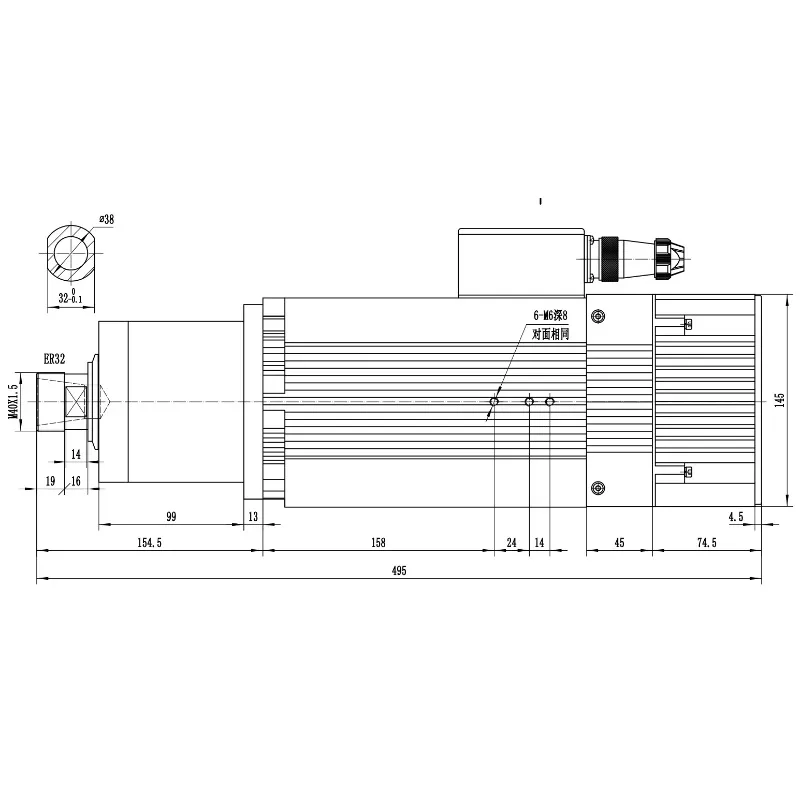 

ER32 9000w High Speed High Frequency ATC Electric AC Spindle Motor