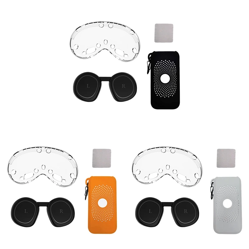 For Vision Pro Case Kit Silicone Power Case VR Glasses Dust Eyecup TPU Multifunctional Convenient VR Accessories