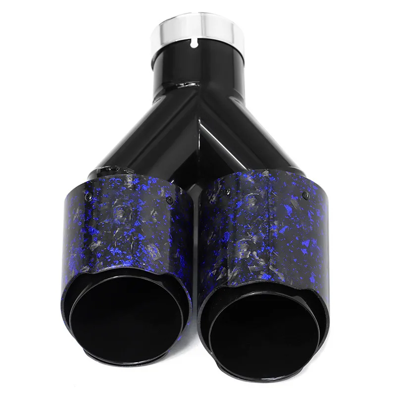 Suitable for General Motors modified double out one out two tail throat tail nozzle carbon fiber four out exhaust pipe muffler t