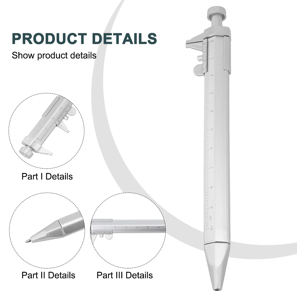 1PC Multifunction Caliper Pen Ball-Point 0.5mm Ballpoint Pen Gel Vernier Caliper Roller Ball Creativity Stationer