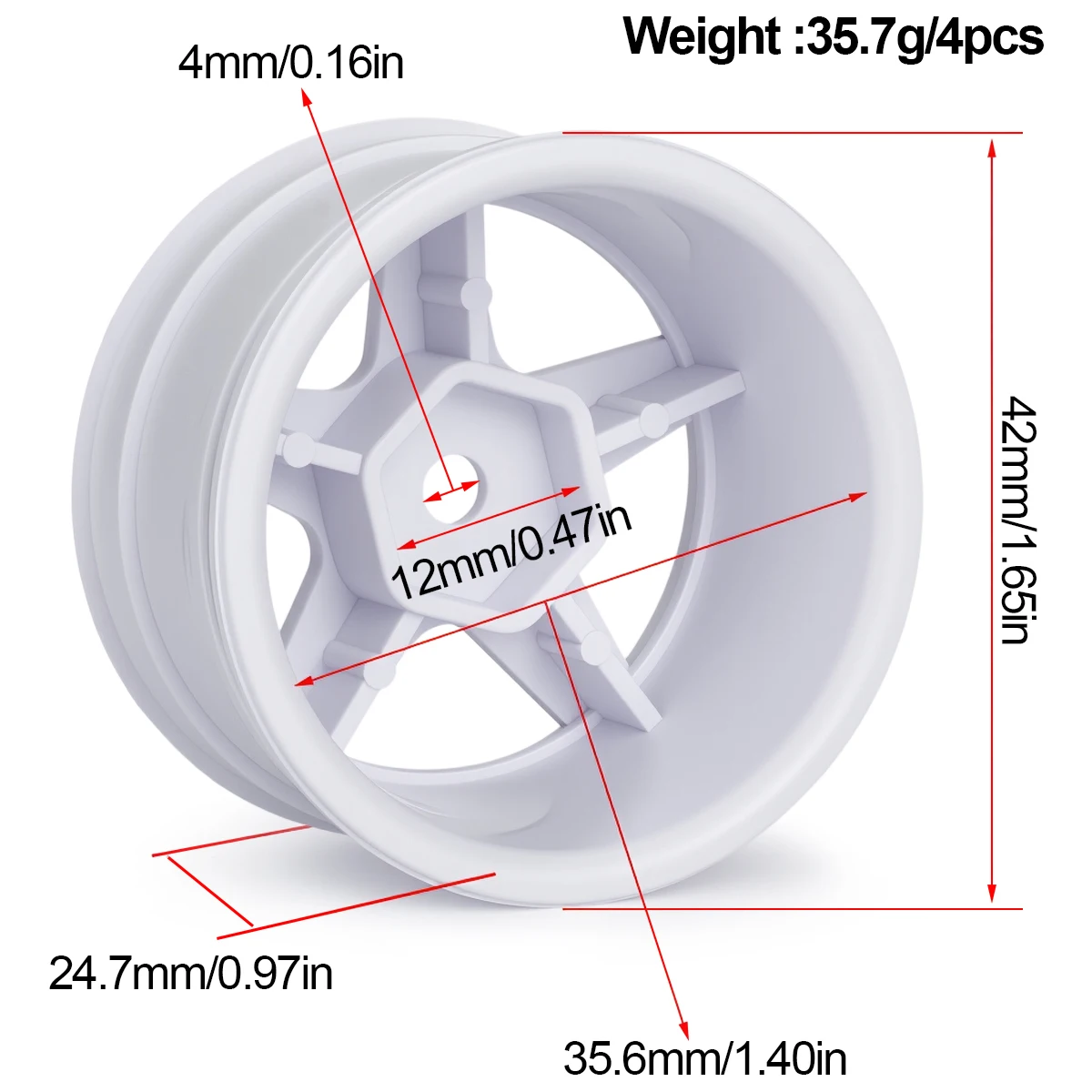 RC Racing Wheels Rims and Tires with Foam Insert 12mm Hex for Tamiya 1/10 M03 M04 M05 MB01 MF01 XM01 SW01 Upgrade Parts