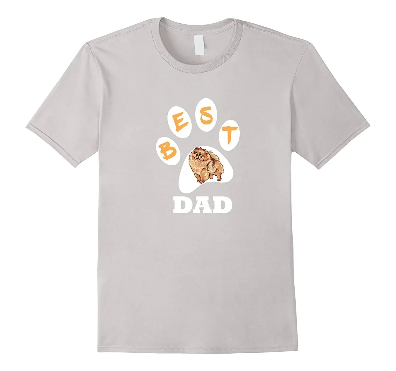 World’s Best Pomeranian Dad fashion Dog Lovers Gift T-Shirt 100% Cotton O-Neck Short Sleeve Casual Mens T-shirt Size S-3XL
