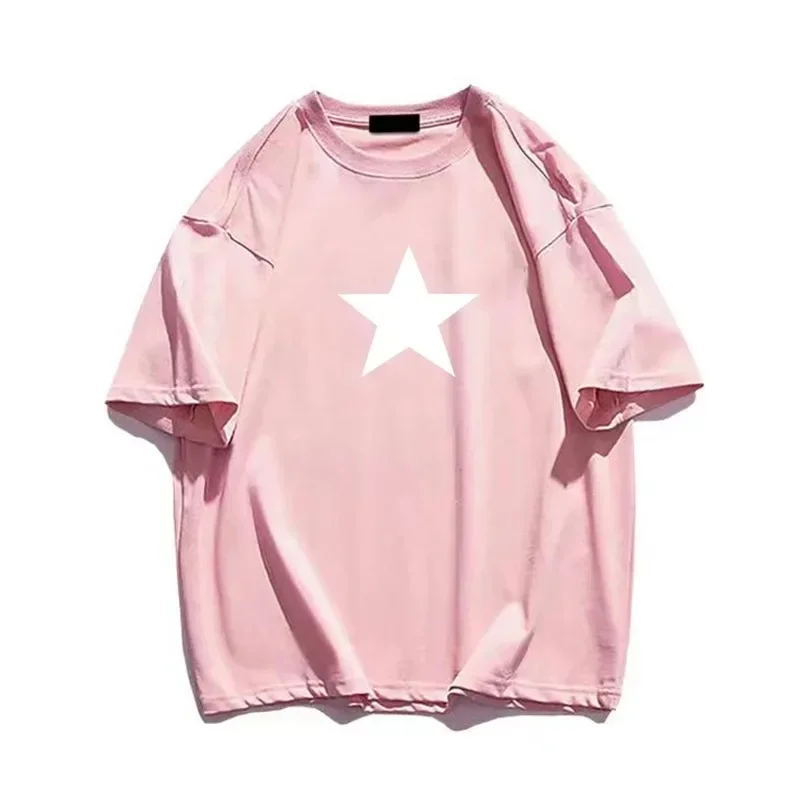 الكورية 1977 الرجال النساء القطن التي شيرت الأزياء الفاخرة العلامة التجارية كبيرة الحجم عارضة طباعة قصيرة الأكمام الصيف قمم Crewneck المحملة الجرافيك المحملة #3