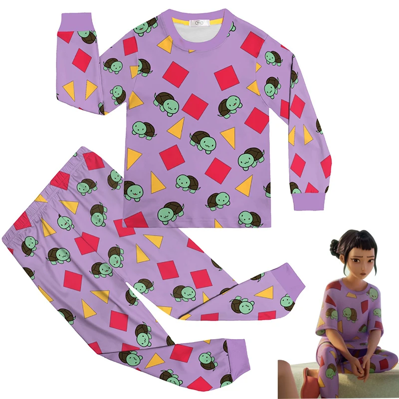 

Kpop Demon Hunters Kids Clothes Set Cartoon Toddler Boys Daily Nightgowns Baby Girls Long Sleeve T Shirt+Pants 2pcs Set