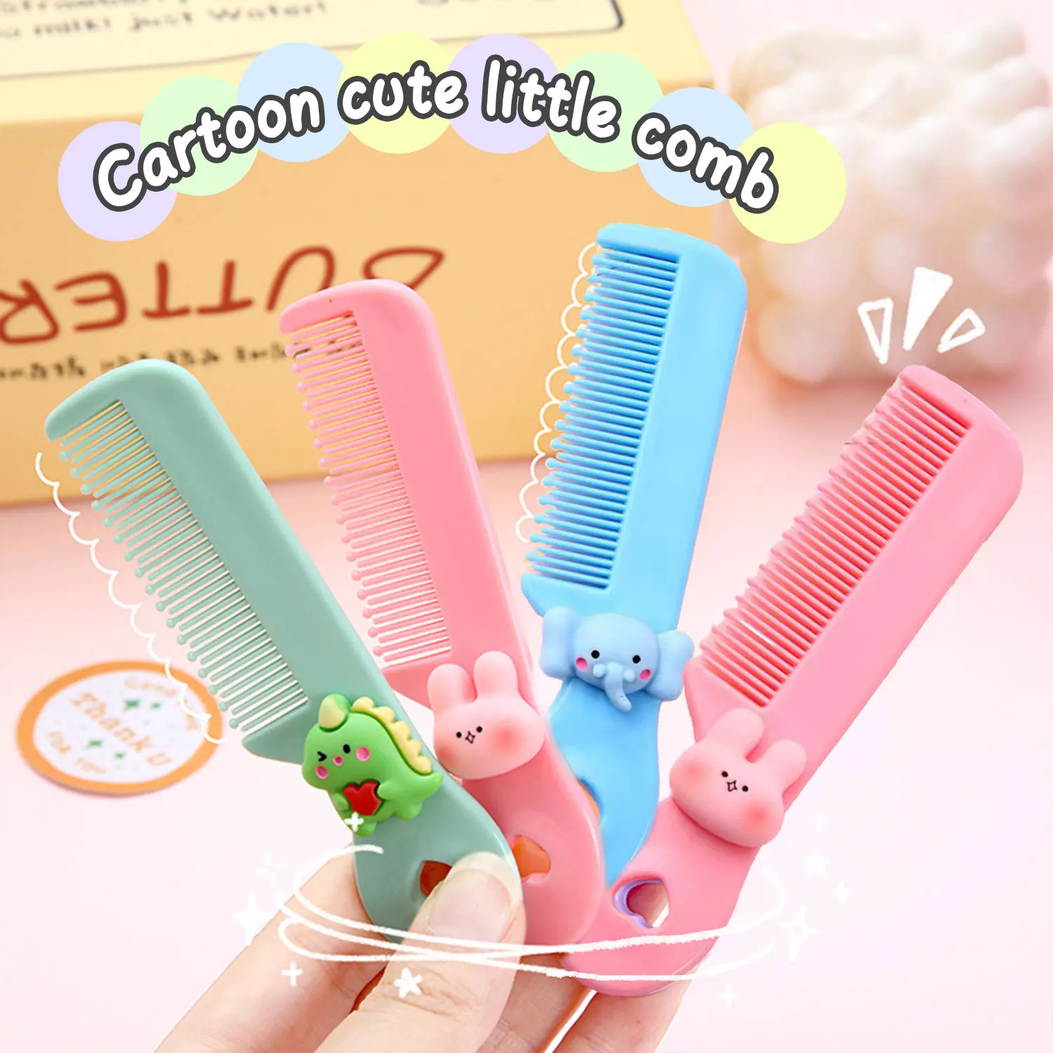 Cute children baby comb newborn special portable small comb safety anti-scratch cute distribution comb