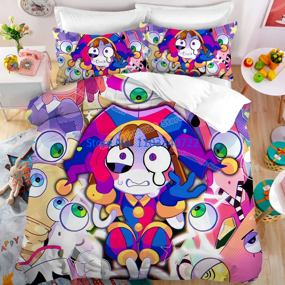 Imagem -06 - Anime o Incrível Circo Digital Duvet Cover Grupo Consolador de Impressão 3d Roupa de Cama para Menino e Menina