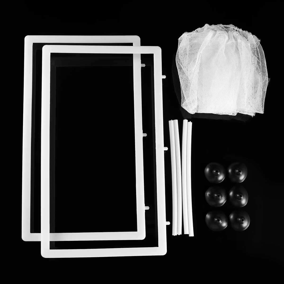 Criador de peces, red de gran tamaño, marco de plástico de poliéster, ventosa para acuario, incubación para freír juvenil agresiva separada