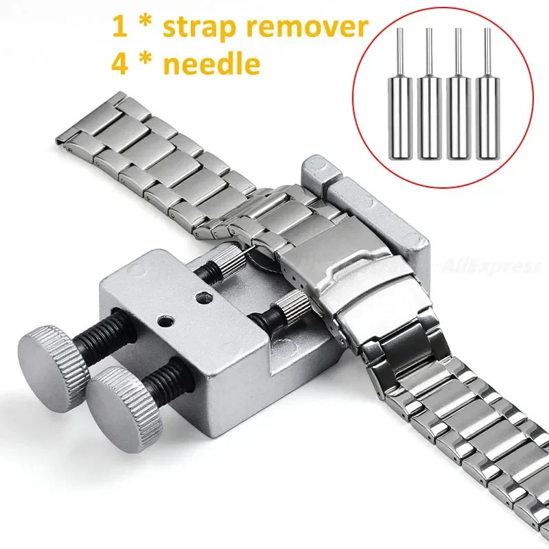 Kit per la rimozione delle maglie dell'orologio Strumento per la rimozione del cinturino a doppia estremità Strumento per la rimozione dei perni degli orologi Strumenti di riparazione dell'orologio per l'apertura dei collegamenti del cinturino