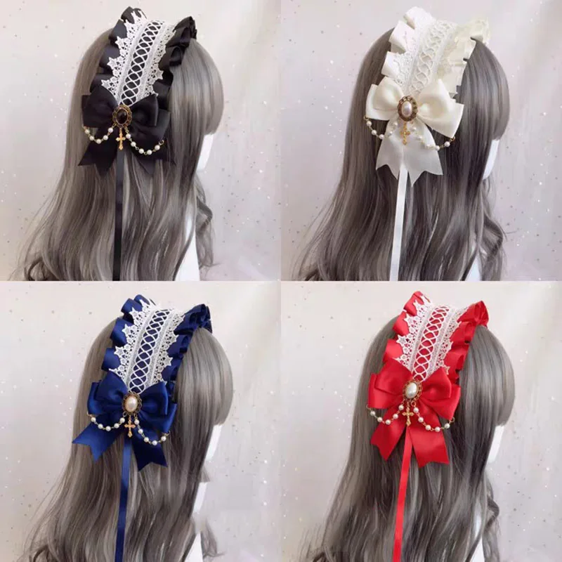 Lolita Mũ Đội Đầu Phong Cách Nhật Bản Đậm Ngọt Phụ Kiện Tóc Người Giúp Việc Đầu Gothic