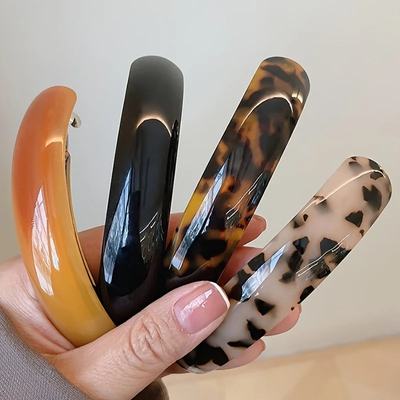 Modische Retro Bunte Acetat-Haarspangen Elegante Exquisite Haarklammern Haaraccessoires für Mädchen Französischer Stil Große Haarnadeln