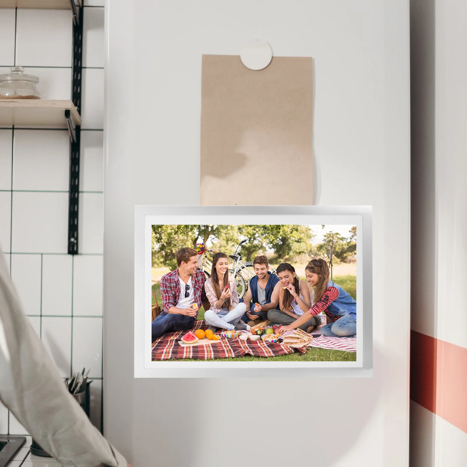 

A3 Magnetic Display Frame Self Adhesive Golden PVC Poster Holder for Home Office Wall Fridge Cabinet Business License Sign