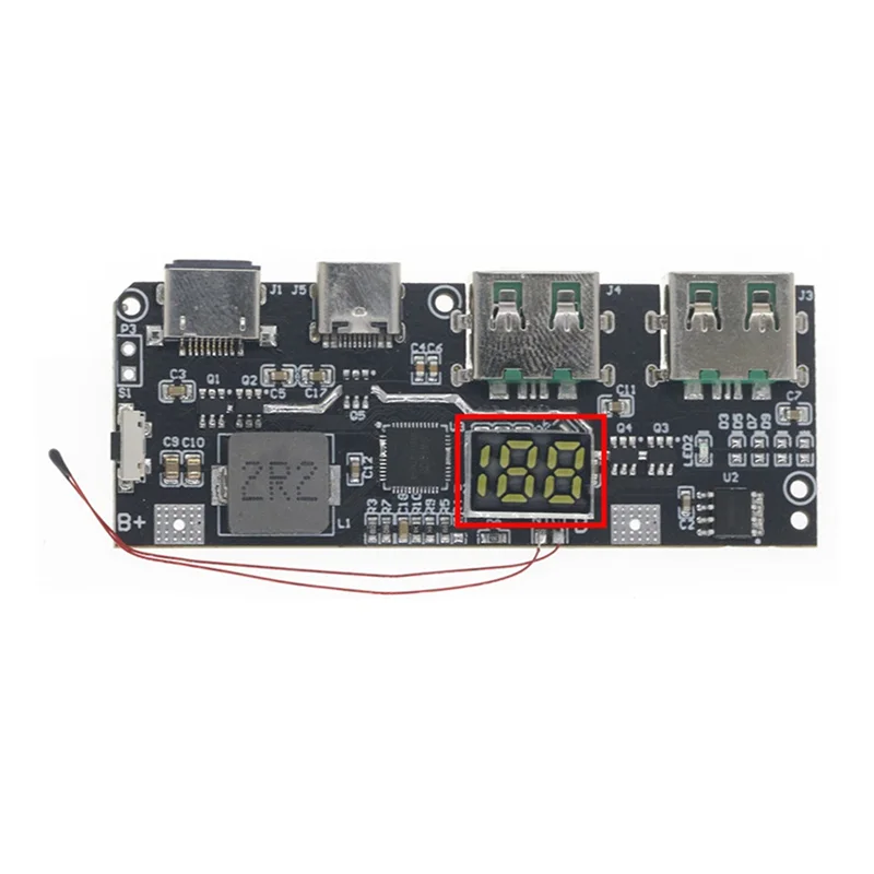 ABZZ-QC4.0 QC3.0 LED USB Ganda 5V 4,5A 22.5W Bank Daya Seluler USB Mikro/Tipe C 18650 Modul Pengisi Daya Perlindungan Suhu