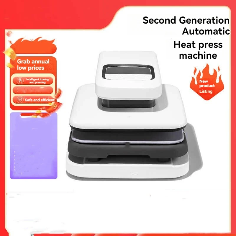 1400W Auto Heat Press Machine+ Square Heat Press Machine for DIY Sublimation Ironing T-shirt Clothes Bags