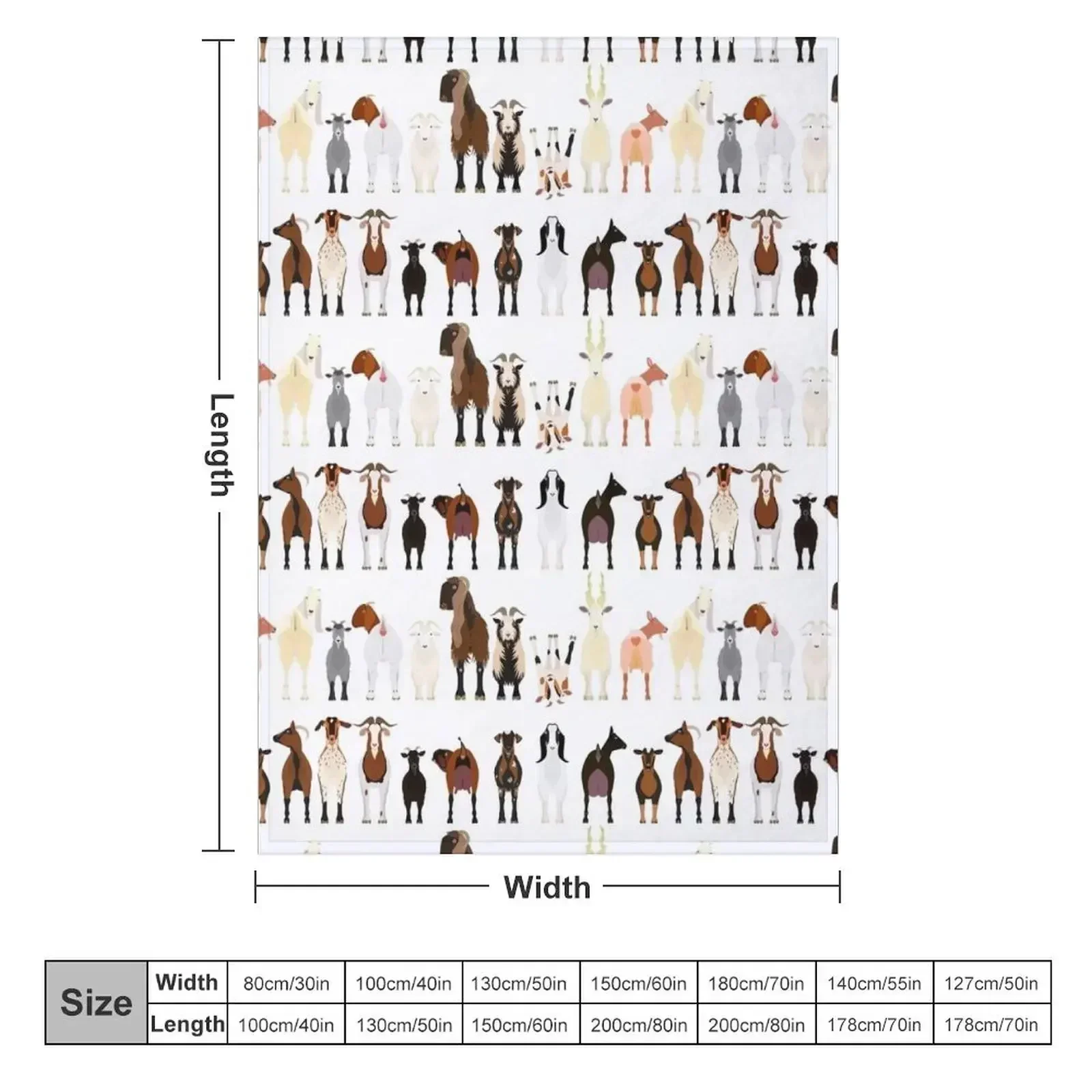 Goat Breeds Throw Blanket Weighted Winter beds Soft Blankets Sofas Of Decoration Blankets